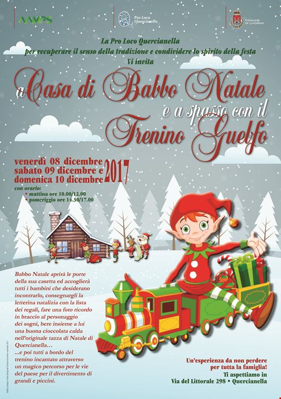 La Casa di Babbo Natale e il trenino Guelfo - Quercianella -LI Livorno